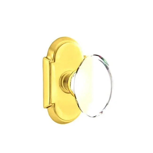 Emtek Concealed Fastener, Passage, No.8 Rosette, Hampton Crystal Knob, US3NL
