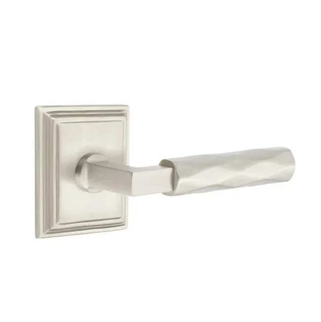 Emtek Concealed Fastener, Passage, Wilshire Rosette US15, L-Square Stem US15, Tribeca Handle US15
