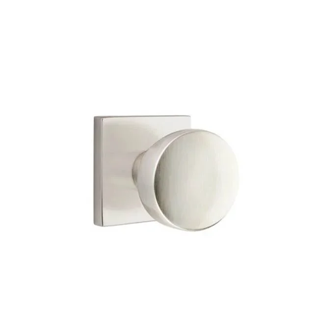 Emtek Concealed Fastener, Privacy, Square Rosette, Laurent Round Knob, US15