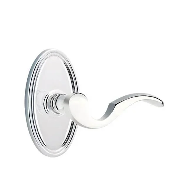 Emtek Concealed, Passage, Oval Rosette, Cortina Lever, US26