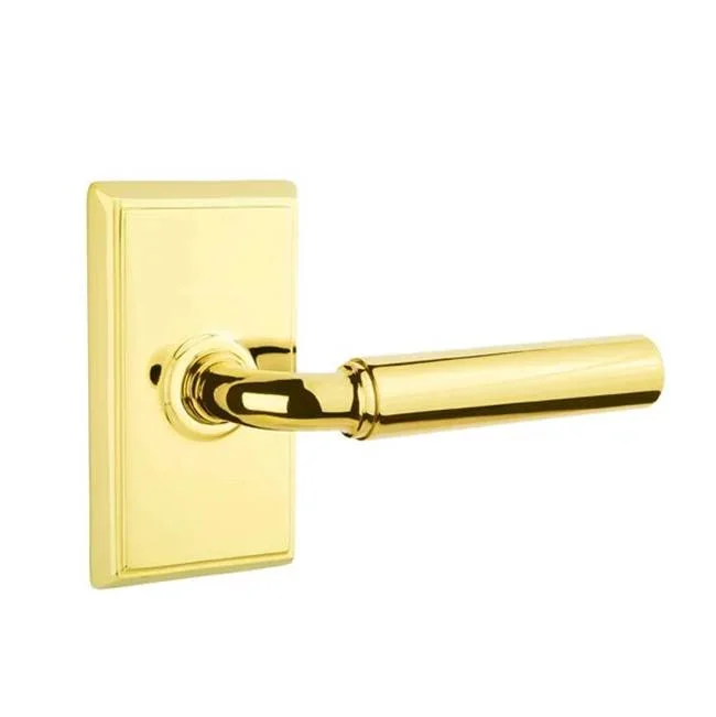 Emtek Concealed, Passage, Rectangular Rosette, Manning Lever, US3NL