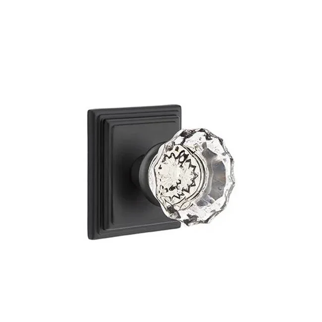 Emtek Concealed, Passage, Wilshire Rosette, Astoria Clear Knob, US19