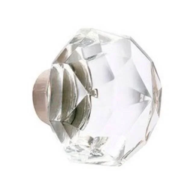 Emtek Concealed, Privacy, Modern Rectangular Rosette, Diamond Crystal Knob, US26