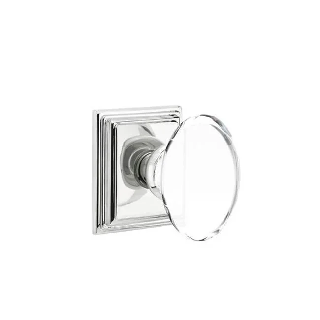 Emtek Concealed, Privacy, Wilshire Rosette, Hampton Knob, US26