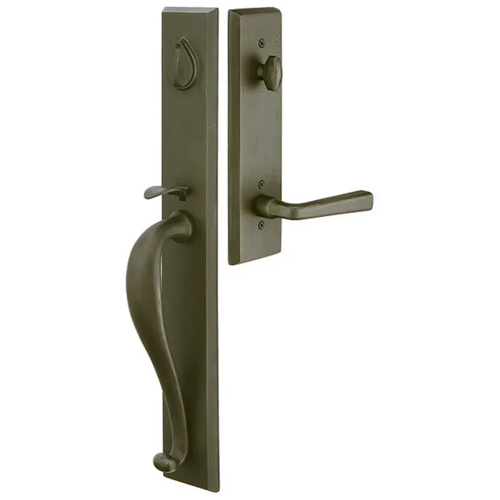 Emtek Dbl Cyl, Rectangular Full Length Tub Ent, Cody Lever, RH, TWB