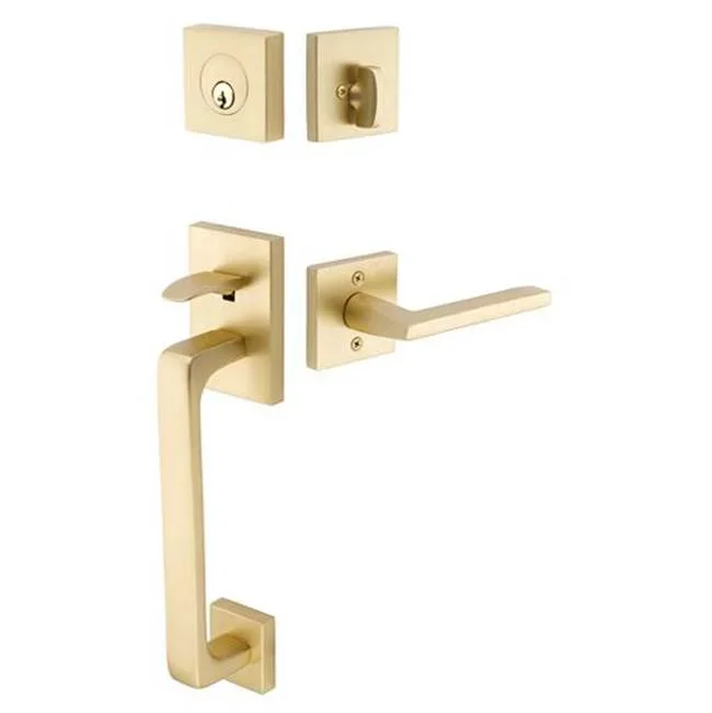 Emtek Dummy, Baden Tub Ent, Rustic Lever, RH, US26