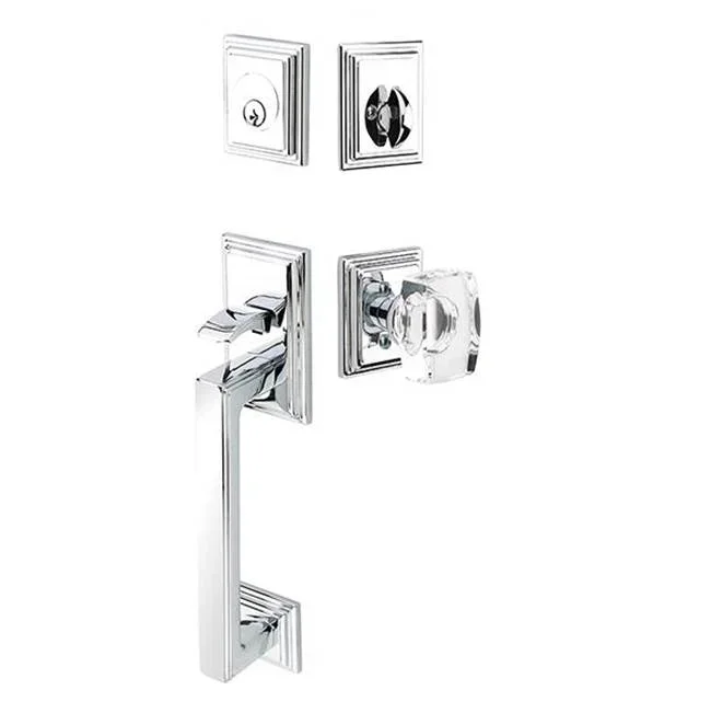 Emtek Dummy, Hamden Tub Ent, Hampton Knob, US3NL