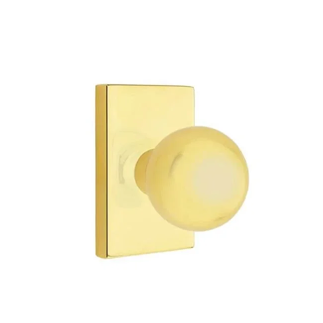 Emtek Dummy, Modern Rectangular Rosette, Orb Knob, US3NL