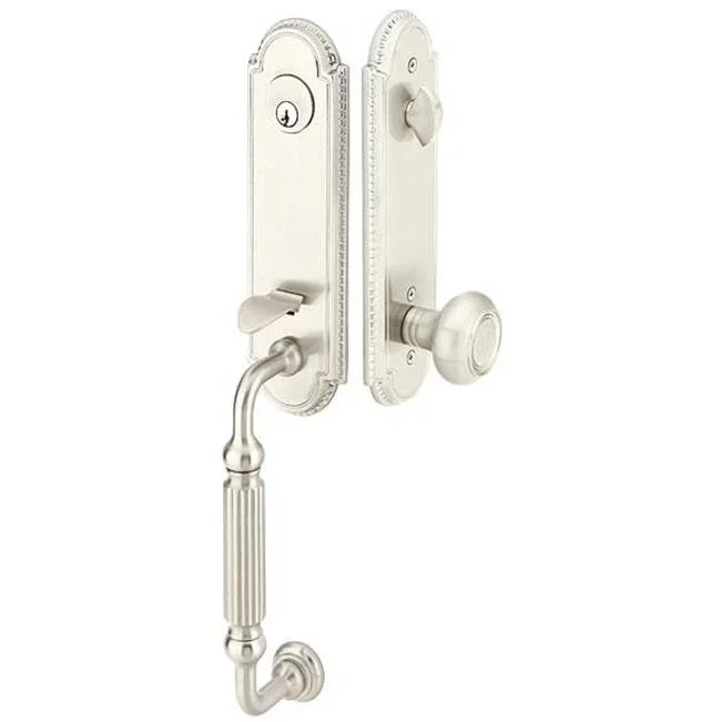 Emtek Dummy, Orleans Tub Ent, Freestone Square Knob, US10B