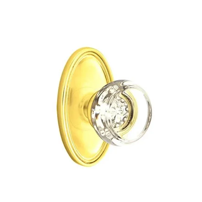 Emtek Dummy, Oval Rosette, Georgetown Crystal Knob, US3NL