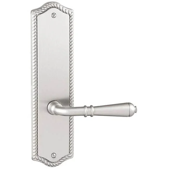 Emtek Dummy Pair, Sideplate Locksets Rope Non-Keyed 9-5/8, Geneva Lever, US3NL