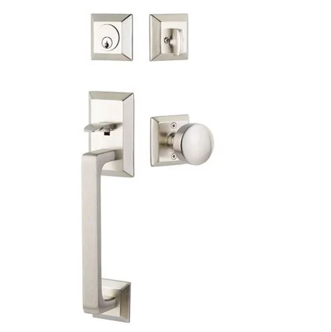 Emtek Dummy, Transitional Heritage Sectional Tub, Astoria Crystal Knob, US10B