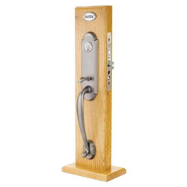 Emtek Entryset, F13, Charleston Mortise, 2-1/2 Backset, Rustic Lever, RH, US10B
