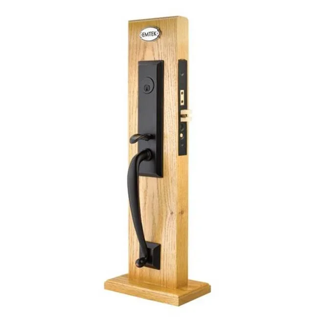 Emtek Entryset, F13, Harrison Mortise , 2-1/2 Backset, Rustic Lever, RH, US10B