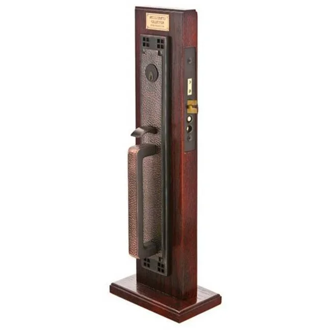 Emtek Entryset, F20, Craftsman Full Length Mortise, 2-3/4 Backset, Bristol Knob, RH, US19
