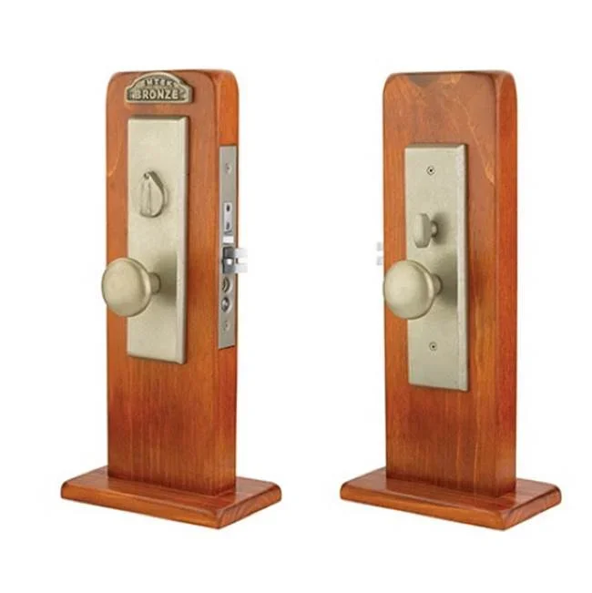 Emtek Knob x Knob Entryset, F20, Rectangular Mortise, 2-1/2 Backset, Bronze Egg Knob, RH, TWB