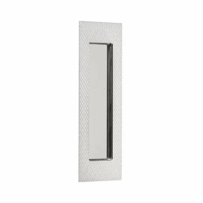 Emtek Modern Rectangular, 7” Knurled Flush Pulls with plain pocket, US14PVD