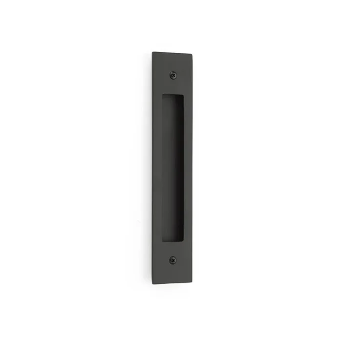Emtek Modern Rectangular Flush Pull for Door Pull, 8” C-C, US19