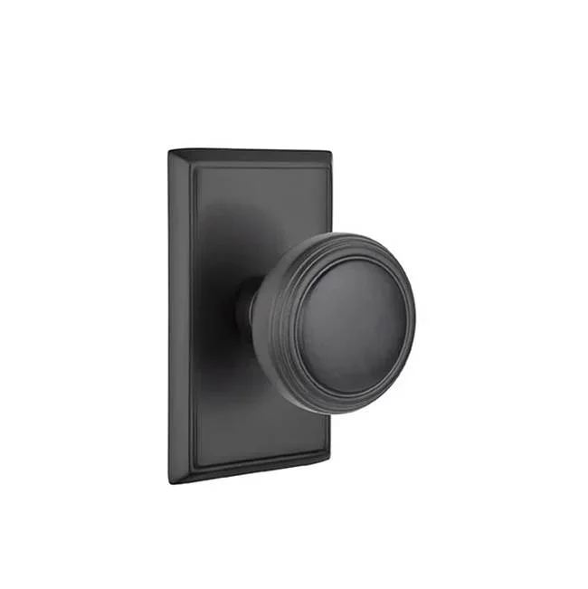 Emtek Passage, Rectangular Rosette, Norwich Knob, US19
