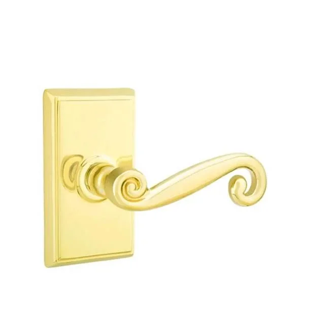 Emtek Passage, Rectangular Rosette, Rustic Lever, RH, US3NL