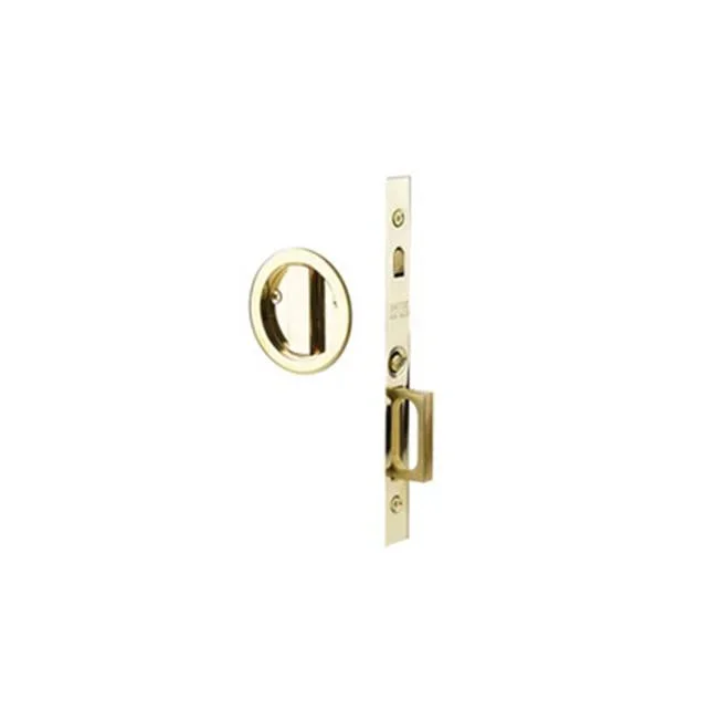 Emtek Passage, Round Pocket Door Mortise Lock, US19
