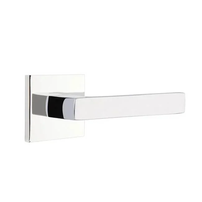 Emtek Passage, Square Rosette, Dumont Lever, RH, US26
