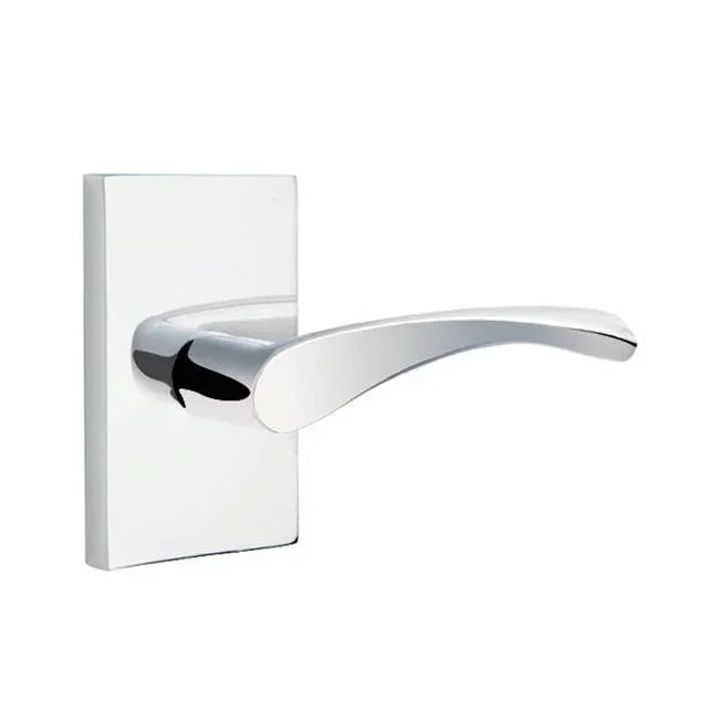 Emtek Privacy, Modern Rectangular Rosette, Triton Lever, RH, US26