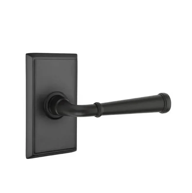 Emtek Privacy, Rectangular Rosette, Merrimack Lever, LH, US19