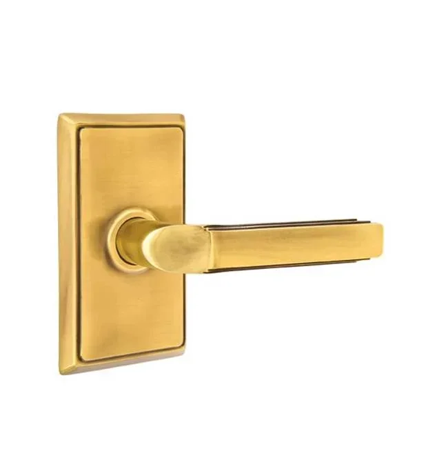 Emtek Privacy, Rectangular Rosette, Milano Lever, RH, US7