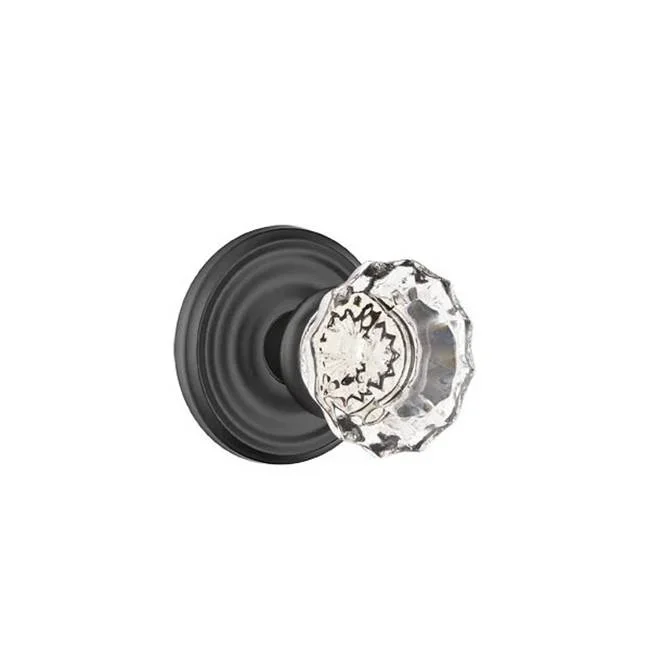 Emtek Privacy, Regular Rosette, Astoria Crystal Knob, US19