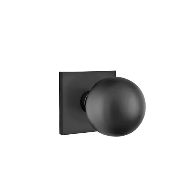 Emtek Privacy, Square Rosette, Orb Knob, US19