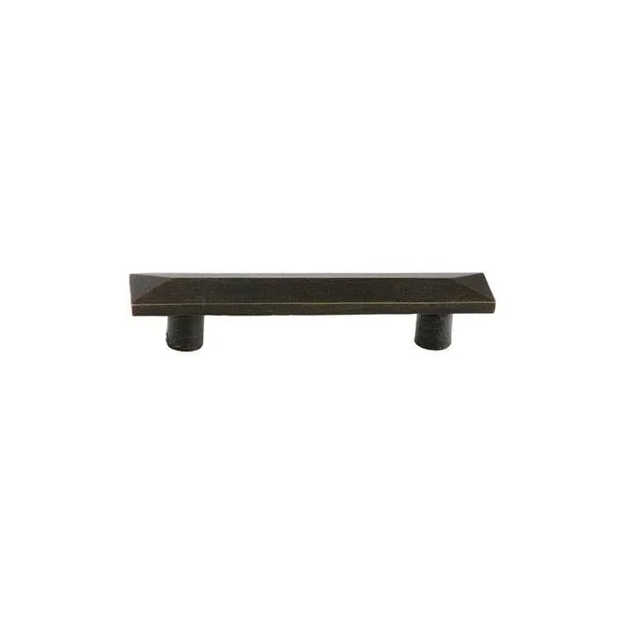 Emtek Sandcast Bronze Pyramid Pull, 4” C-C, MB