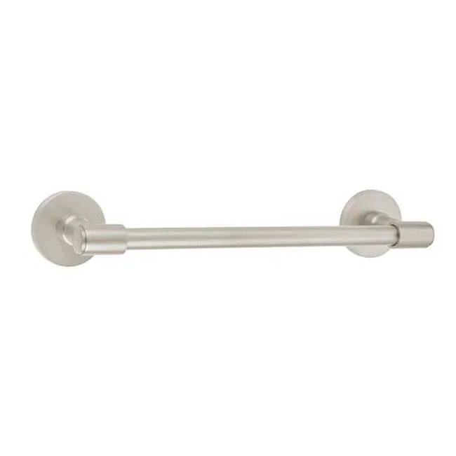 Emtek Transitional Brass Towel Bar, 12”, Rope Rosette, US26