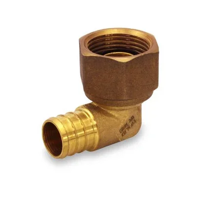 Everflow PFSL1212-NL | 1/2 F1807 PEX X 1/2 FPT Swivel Elbow (Brass Nut) Lead Free