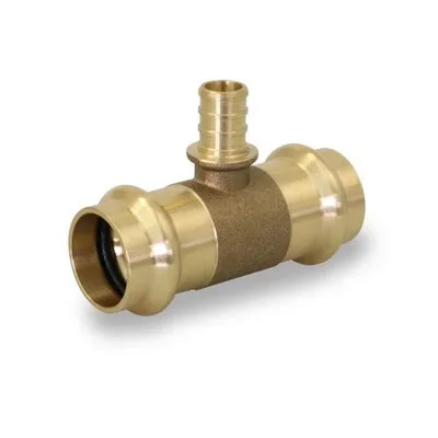 Everflow PXPRT1002 | 1 PRESS x 3/4 PEX F1807 TEE LEAD FREE BRASS | PXPRT1002