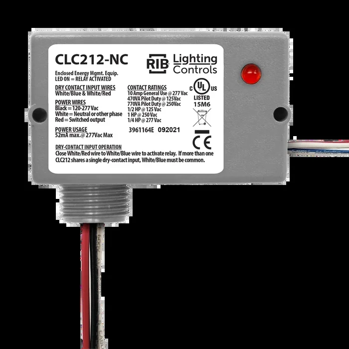 FUNCTIONAL CLC212-NC Enclosed Light Controller Relay 10 Amp SPST-N/C