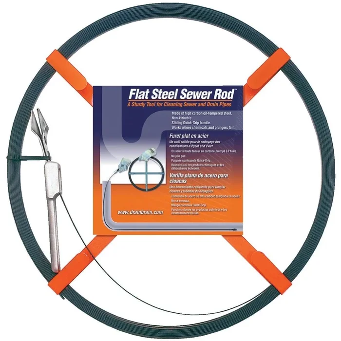 General Wire 50BH 1/2 In. x 1/16 In. x 50 Ft. Spear Carbon Steel Sewer Rod