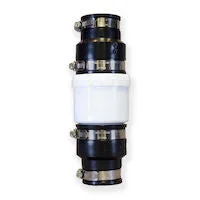 Glentronics PS-CVKSRRU20 PVC Klunkless Booted Check Valve With Two Rubber Unions and 4 Stainless-Steel Hose Clamps 2