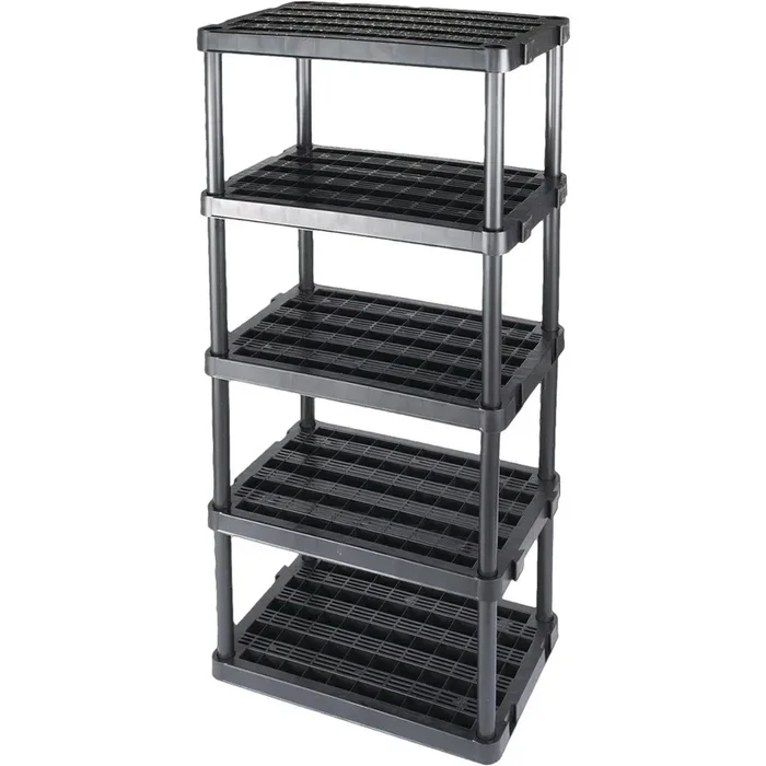 Gracious Living 91003MAXIT-1C-16 5 Shelf Extra Large Heavy Duty Black Ventilated Unit