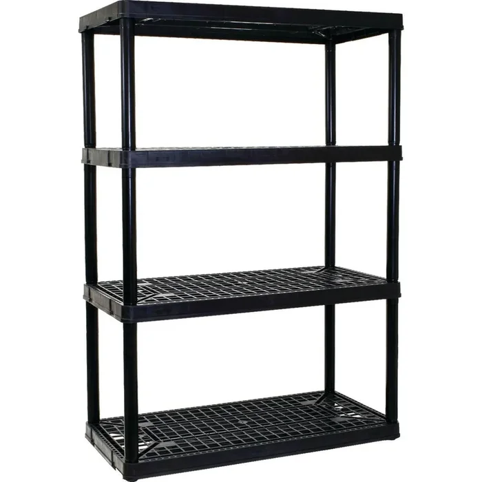 Gracious Living 91063MAXIT-1C-30 4 Shelf Heavy Duty Black Ventilated Unit