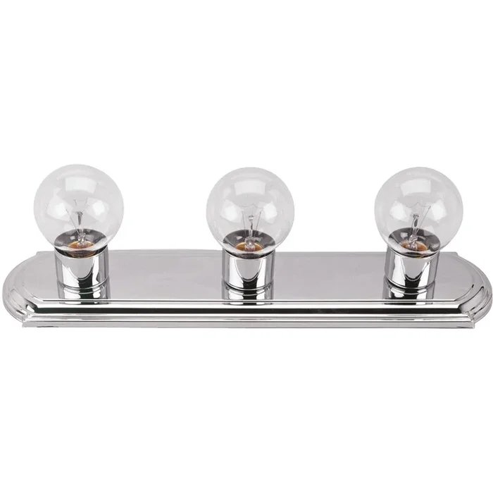 Home Impressions IVLBS13CH 3-Bulb Chrome Vanity Bath Light Bar