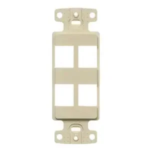 Hubbell Premise Wiring NS614I NetSelect Decorator Frame 4-Port Electric Ivory