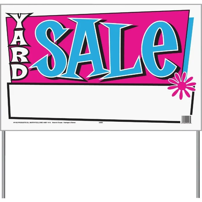Hy-Ko 24203 Yard Sale Polybag Sign