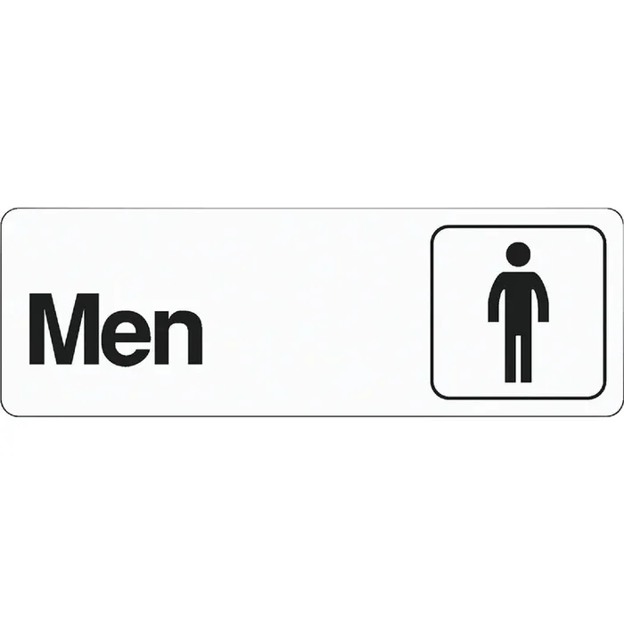 Hy-Ko D-4 Deco Series Plastic Restroom Sign Men