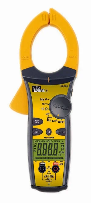 Ideal 61-775 Clamp Meter TightSight 770 Series With TRMS Capacitance Frequency Resistance