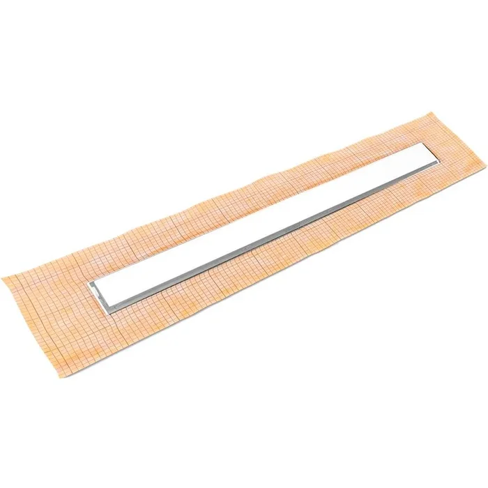 Infinity Drain 48” FCS Series Complete Kit with 2 1/2” Solid Grate in Matte White