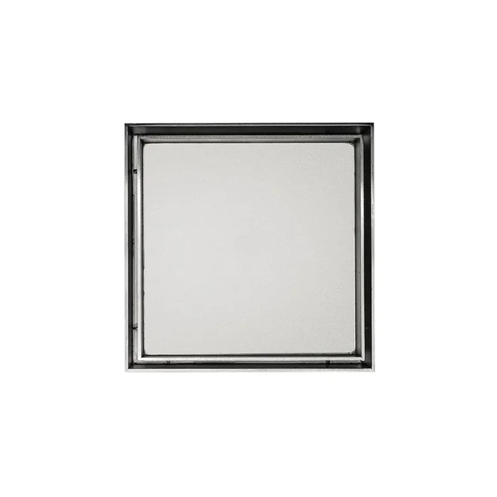Infinity Drain 5” x 5” TD 15 Tile Insert Complete Kit in Satin Stainless with ABS Drain Body, 2” Outlet