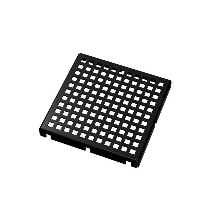 Infinity Drain 5”x5” LQ5 Squares Pattern Top Plate in Matte Black
