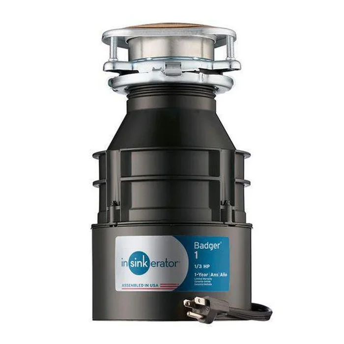 InSinkErator 79880A-ISE Badger 1 Continuous Feed Garbage Disposal with Power Cord