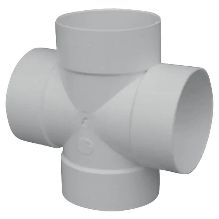 IPEX 414450BC Canplas SDR35 Sewer and Drain 4 In. Solvent Weld PVC Cross